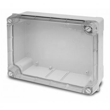 Caja estanca transparente AcquaBOX IP55 320x250x135 mm con tapa transparente y lados lisos