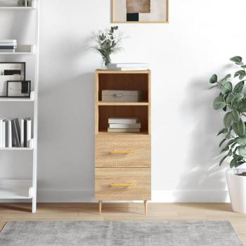 Aparador de madera contrachapada color roble Sonoma 34,5x34x90 cm - Mueble de Almacenaje de Salón, Buffet para salón, Armario Auxiliar, Armario de Almacenamiento