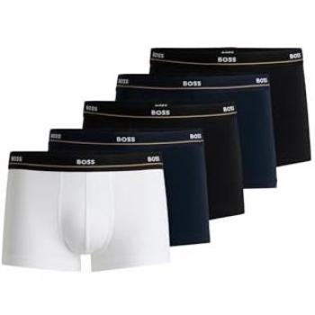 Pack de 5 Boxershorts Trunk Esenciales para Hombre BOSS - Algodón, Talla M, Colores Variados