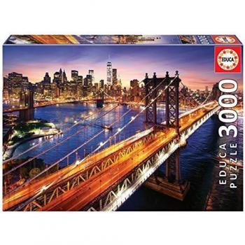 Educa - Manhattan al Atardecer Puzzle, 3 000 Piezas, Multicolor