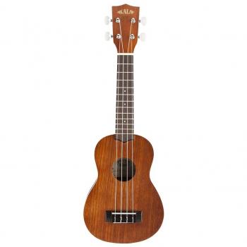 Kala Satin Mahogany Soprano Ukulele with White Binding