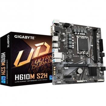 Placa Base Gigabyte H610M S2H Socket LGA 1700, Chipset Intel H610 Express, Soporte DDR5, Micro ATX, PCIe 3.0, 4x SATA3, USB 3