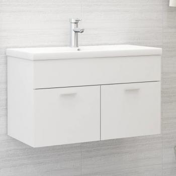 Mueble con lavabo de madera de ingeniería blanco Día y Noche - Vidaxl