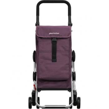 Carro de la compra Go Up Playmarket - Carro de la compra ligero, con estructura de aluminio, ruedas grandes para fácil maniobrabilidad, plegable para almacenamiento compacto, capacidad de carga alta, diseño ergonómico y asa ajustable
