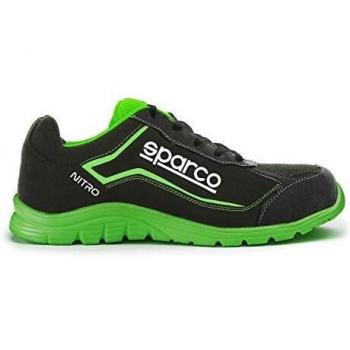 Sparco Teamwork Scarpa Antinfortunistica Da Lavoro-Bassa per UOMO E Donna-Nitro-S3 SRC, Botas de Seguridad y contra Incendios Unisex Adulto, Nero/Verde, 42 EU