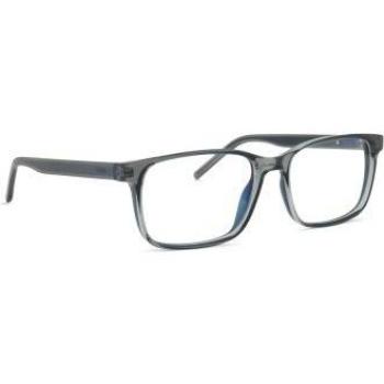 Hugo Boss Hugo HG 1163 KB7 Square Full-Rim Eyeglasses with Blue Plastic Frame, 55mm/17mm/145mm