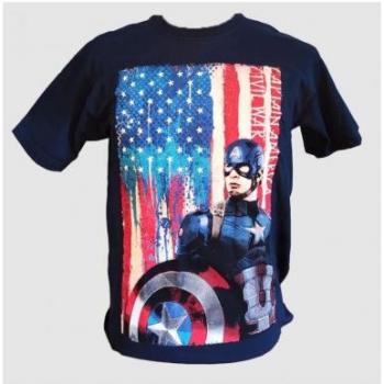 Camiseta Azul Marvel Capitán América Talla XS