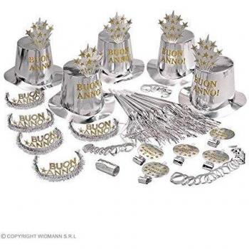 Widmann wdm8006wzdisfraz para adultos party kit buen ano plateado para 10personas talla unica