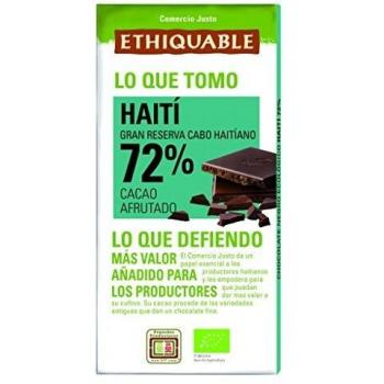 Ethiquable Chocolate Negro 72% Cacao Haití Bio - 100 gr