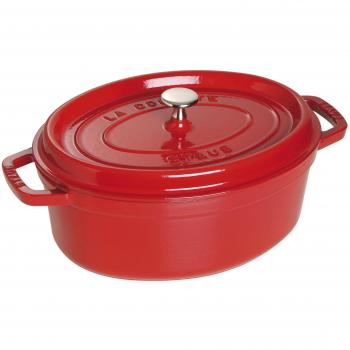 Staub Oval Cocotte 31 cm, Cherry Red, Cast Iron, 5.5L