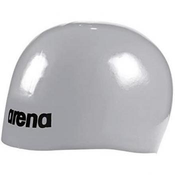Arena Moulded Pro II Silicone Swim Cap - Unisex - Silver - One Size