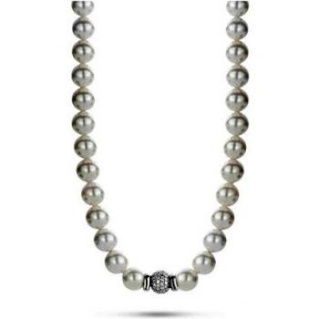 Ti Sento Milano 3814PW Women's Necklace - Sterling Silver with White Pearls and Zirconia, Adjustable 38-48 cm