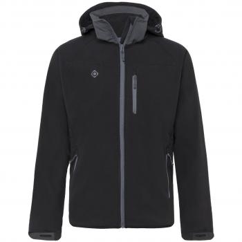 Izas Minto Chaqueta Softshell, Hombre, Negro / Gris, XL