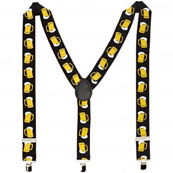 Tirantes Unisex de 75 cm en Negro con Cierre Metálico y Detalle de Cuero - Boland