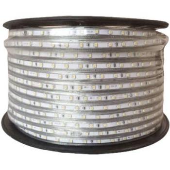 Tira LED 230V 10,5W/m SMD5050 60LED/m 6500K IP65 Longitud 50m