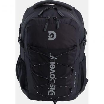 Mochila Discovery Outdoor en color negro de Nylon 23L 30x15.5x45cm con correas ajustables