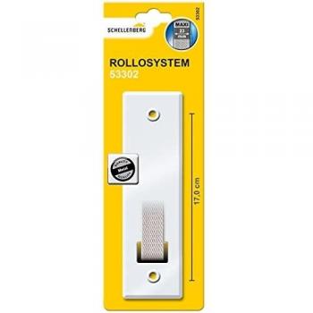 Schellenberg 53302 Placa de Cubierta metálica Resistente para enrollador de Cinta de Entrada, Maxi, 170 mm, Blanco, Metal