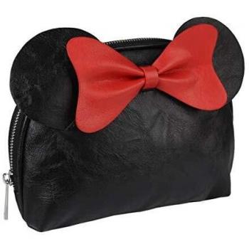 Neceser de Baño Minnie Mouse Disney con Lazo en Polipiel Negro