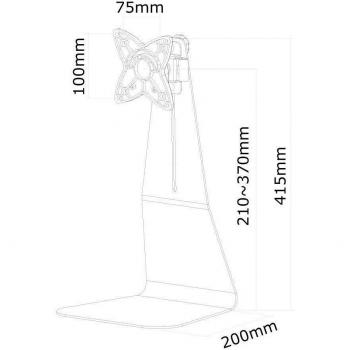 NewStar FPMA-D850BLACK Soporte de Escritorio para Monitor 10-27 VESA 75x75, 100x100 mm, Capacidad Máxima 10 kg, Color Negro