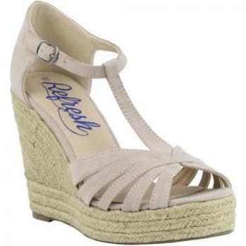 Alpargatas de cuña para mujer Refresh 61805 ANT TAUPE