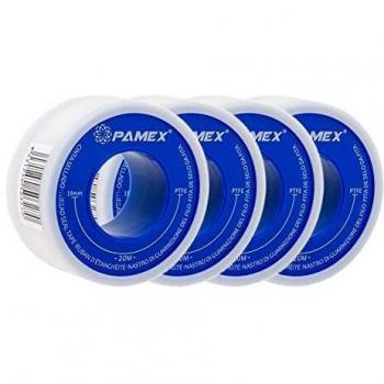 PAMEX - Pack de 4 cintas de sellado de teflón - PTFE - 19mm x 20m