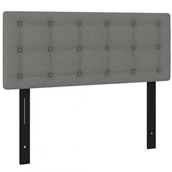 Cabecero de tela gris oscuro 100x5x78/88 cm Vidaxl