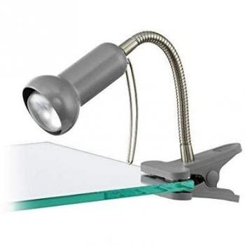 Lámpara de Mesa Flexo con Pinza Eglo Fabio 1xE14 40W Plata