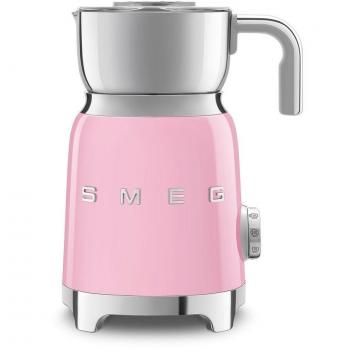 Espumador de Leche SMEG MFF11PKEU Rosa con Sistema de Inducción, Capacidad Recipiente 600 ml, Espuma 250g, 8 Funciones, 500W