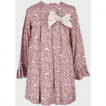 Vestido de niña de manga larga con volantes