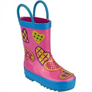 Cotswold Niñas Personaje Impermeable Charco Botas De Agua Suela Antideslizante Rosa 31