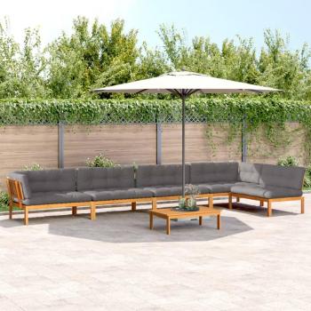 6-Piece Acacia Wood Garden Pallet Sofa Set with Cushions