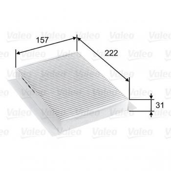 Filtro de Habitáculo VALEO para FIAT y JEEP, Compatible con 715809, Filtrado de Partículas y Polen