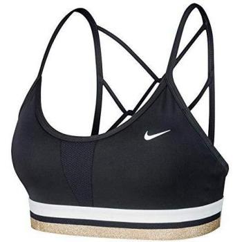 NIKE Indy Sujetador Deportivo, Mujer, Black/White/Metallic Gold/White, XS