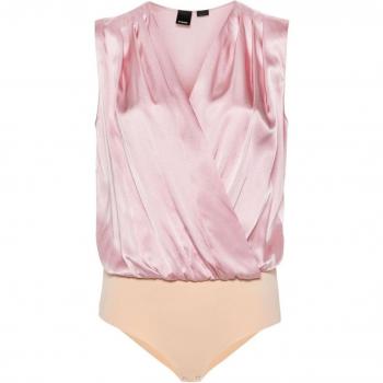 PINKO Ines Satin Body in Pink - Regular Fit Size 44