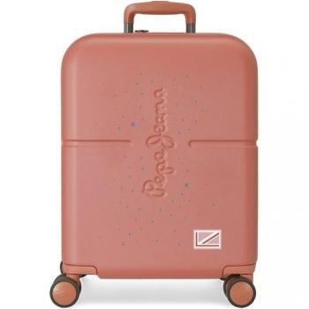 Maleta de cabina Pepe Jeans Jane terracota expandible rígida 55cm