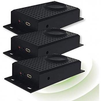 ISOTRONIC Ahuyentador de martas, Ratas, Ratones y lirones con ultrasonido y luz LED | Repelente ultrasónico portátil con Efecto Duradero contra roedores para Coche, casa, Garaje y jardín | Set de 3