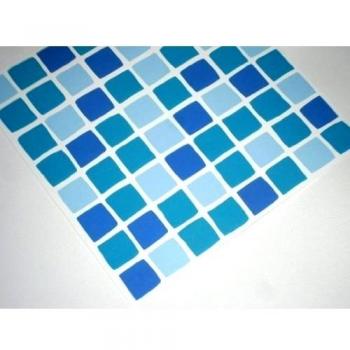 OCEAN BLUE AQUA Mosaic tile transfers stickers . quickly transform your bathroom or kitchen wall tiles, self adhesive, quick and mess free by paper theme