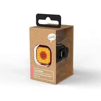 Knog Luz Trasera Blinder Mini Rojo - Luz trasera LED, diseño compacto, 5 modos de iluminación, batería recargable por USB, resistencia al agua IP67, visibilidad hasta 200 metros
