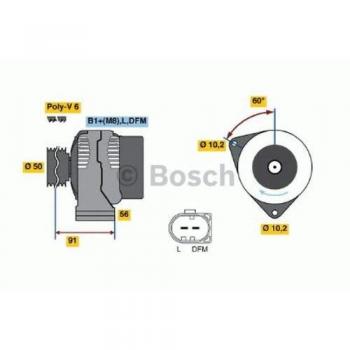 Alternador BOSCH 0 986 047 560 - 14V 150A para Mercedes-Benz