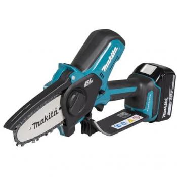 Sierra de podar inalámbrica Makita DUC101RF06, 18V, incluye batería de 3Ah BL1830B, cargador rápido DC18RC, 2 cadenas de repuesto y funda