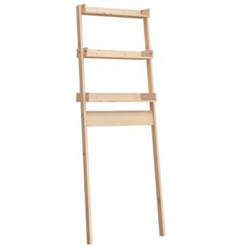 Estante de baño madera maciza de pino 63,5x32x179 cm