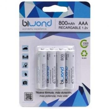 Recargable AAA 800mAh (4 pcs) BIWOND