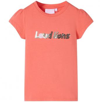 Camiseta infantil de manga casquillo coral 128