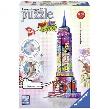 Rompecabezas Ravensburger 12599 - Empire State Building Pop Art - 216 Piezas