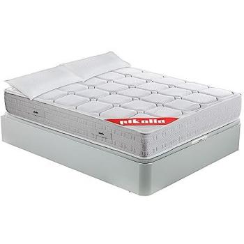 Pack Descanso Pikolin: Colchón de Muelles Ensacados 27cm + Canapé Abatible Blanco + Almohada Fibra 150x190