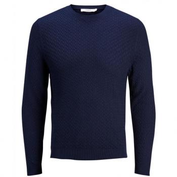 JACK & JONES Jerséi - para hombre Azul Navy Blazer X-Large