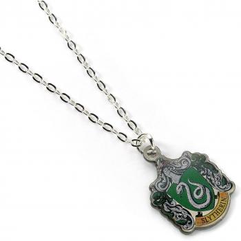 Collar con Colgante de Escudo Slytherin - Plata y Aleación Metálica