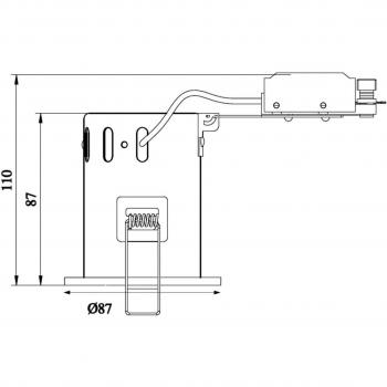 Foco empotrable fijo GU10 IC a prueba de fuego 230V 50W - Blanco