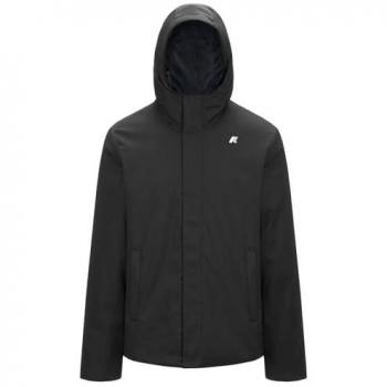 K-Way Men's Lightweight Black Jacket with Hood, Size S
