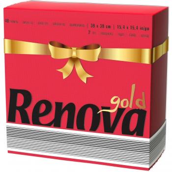 Renova Servilletas de papel Gold Roja - 40 servilletas